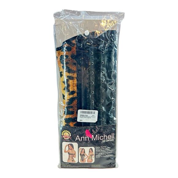 Ann Michell The Original Latex Girdle 3 Hooks 2024 Animal Print Waist Training - Picture 10 of 11